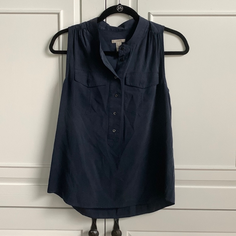 Navy jcrew blouse